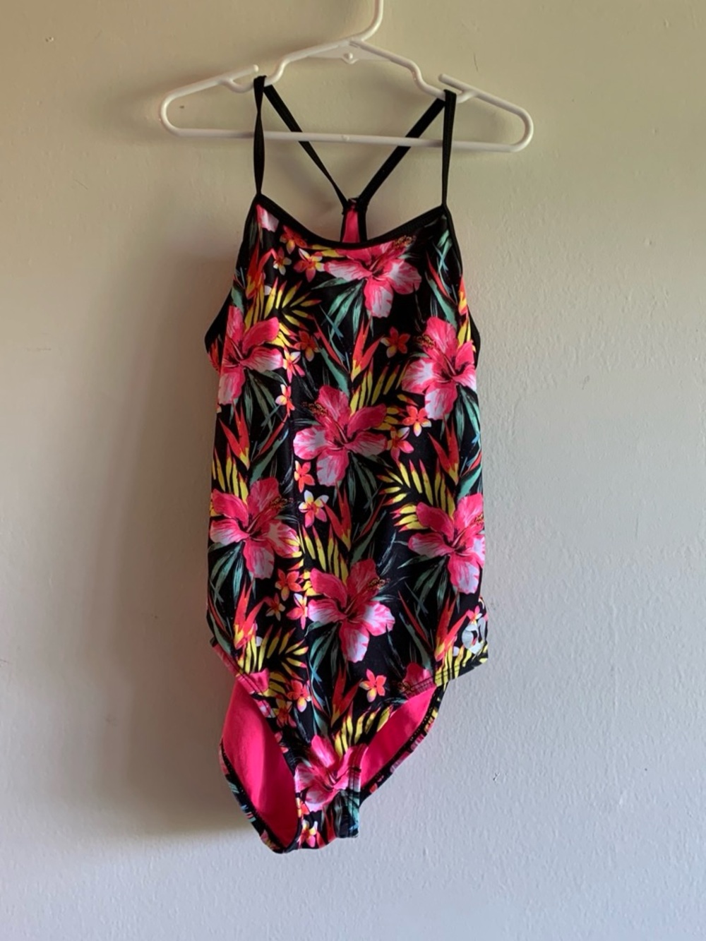 Hurley Neon Pink Athletic Swim Top